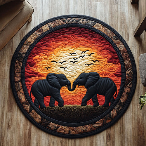 Savanna Embrace WY3107065CL Quilted Round Mat