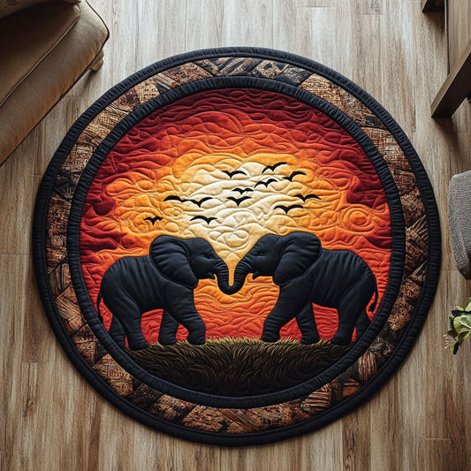 Savanna Embrace WY3107065CL Quilted Round Mat