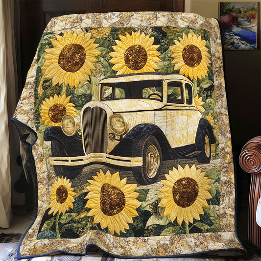 Sunflower Car WX0801034CL Quilt