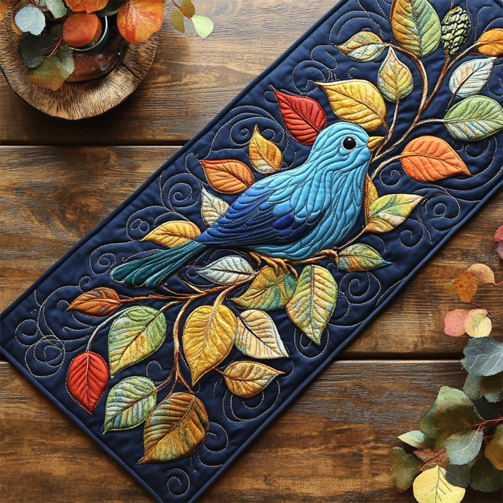 Blue Bird WY2904087CL Quilted Table Runner