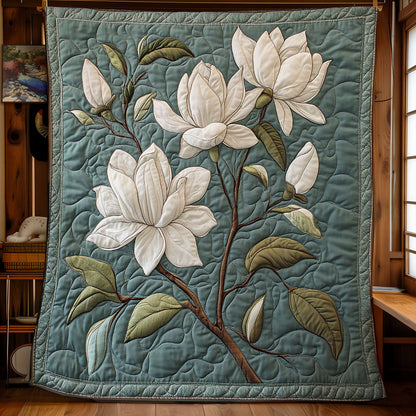 Beatiful White Magnolia WY0303015CL Quilt