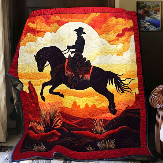Cowboy In Sunset WY3112005CL Quilt