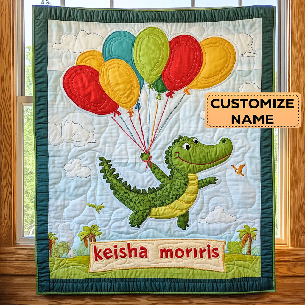 Balloon Hug CP1807037CL Personalized Baby Quilt