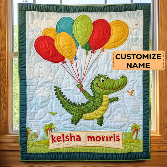 Balloon Hug CP1807037CL Personalized Baby Quilt