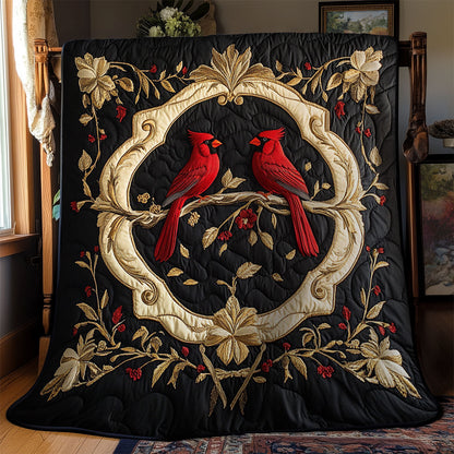 Cardinal In Royal Wreath WY1902067CL Quilt