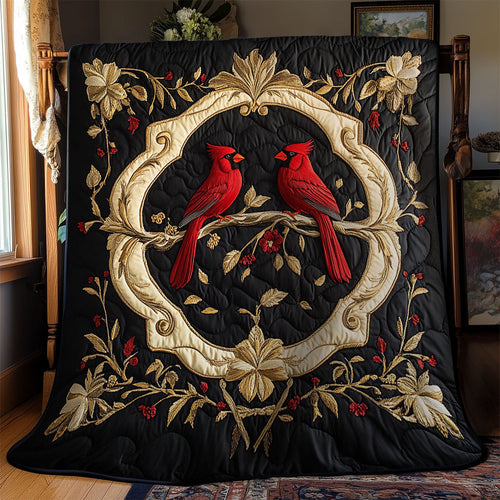 Cardinal In Royal Wreath WY1902067CL Quilt