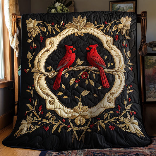 Cardinal In Royal Wreath WY1902067CL Quilt