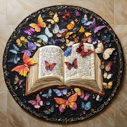 Book Of Wings WN0307010CL Quilted Round Mat