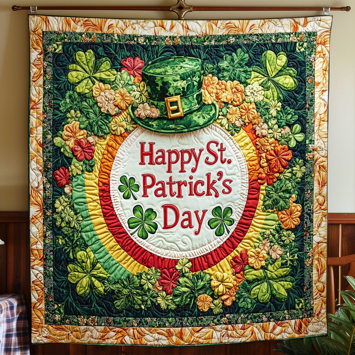 Happy St Patrick Day WY2201069CL Quilt