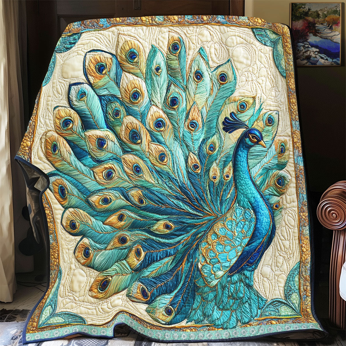 Vibrant Peacock WX2312047CL Quilt