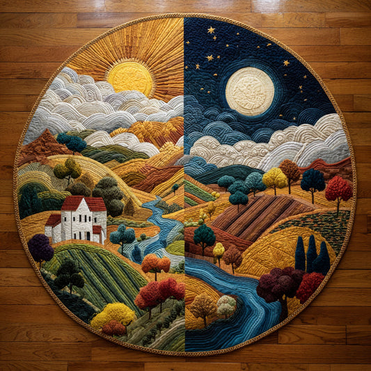 Day and Night CW1108018CL Quilted Round Mat