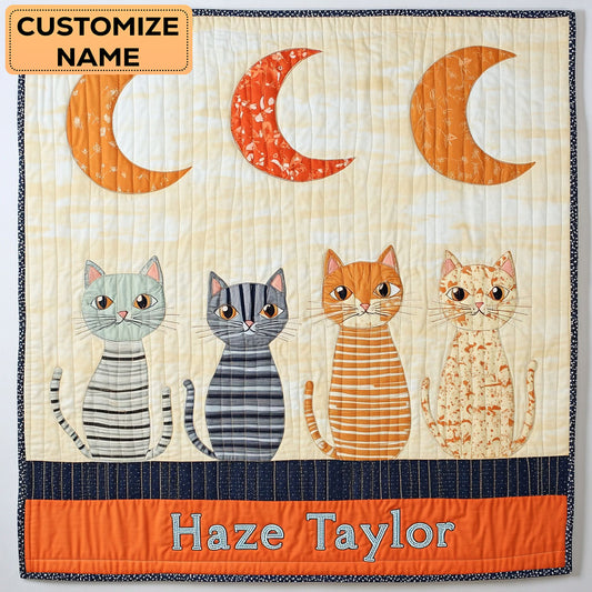 Cat Parade WN2407018CL Personalized Baby Quilt