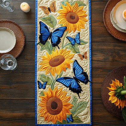 Sunflower Butterfly CW1207039CL Quilted Table Runner