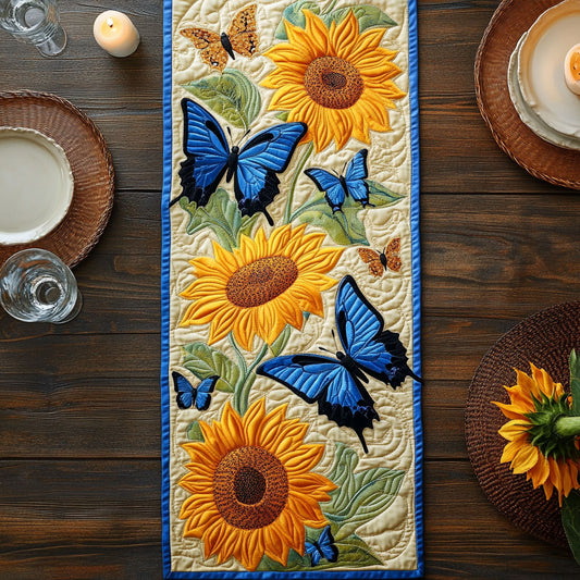 Sunflower Butterfly CW1207039CL Quilted Table Runner