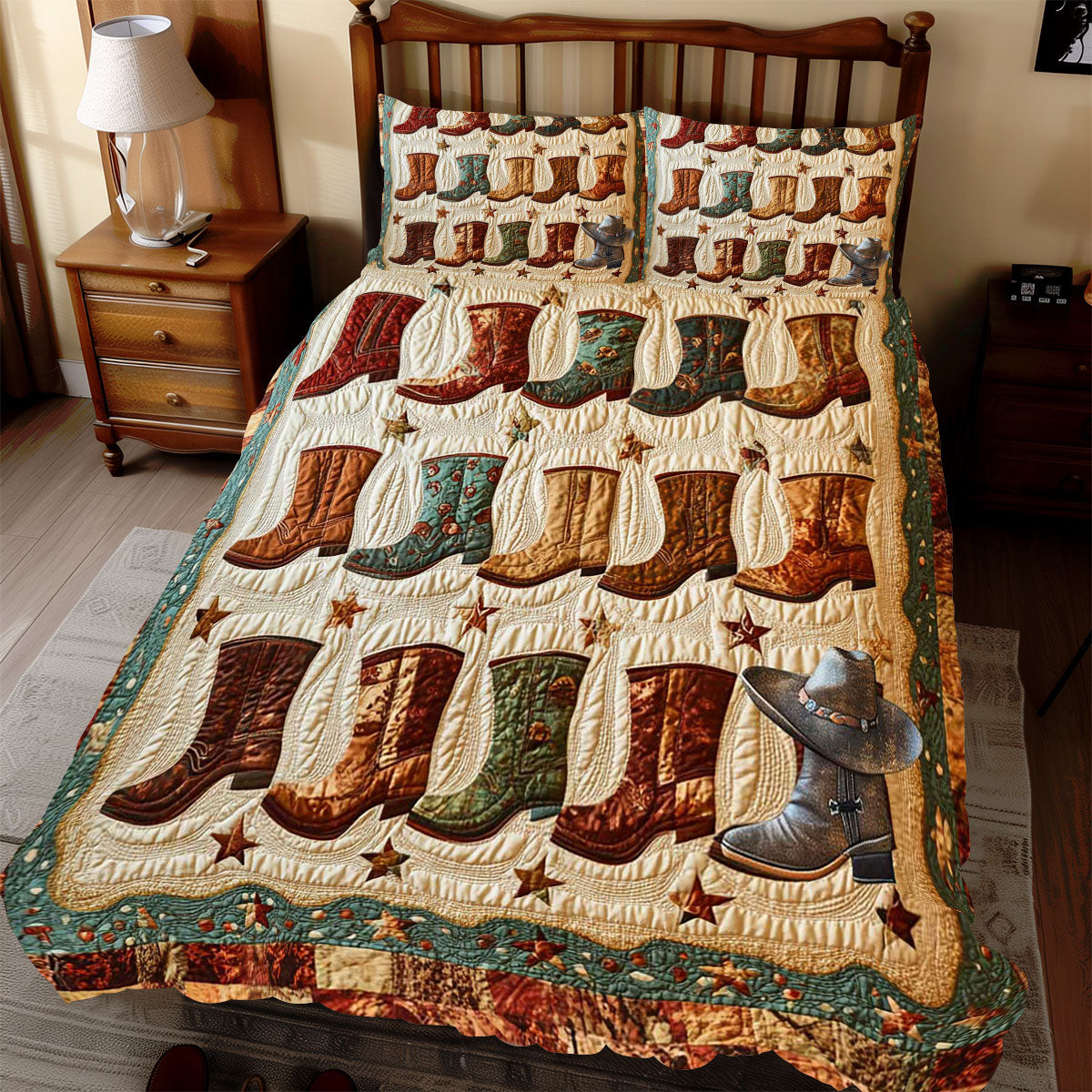Cowboy Boots Collection WP0512041CL Duvet Cover Set