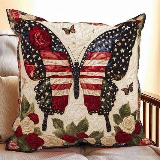 Patriotic Butterfly WX1306083CL Quilt Pillow Case