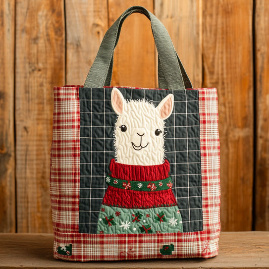 Llama Snow Dream WN1711051CL Quilted Tote Bag