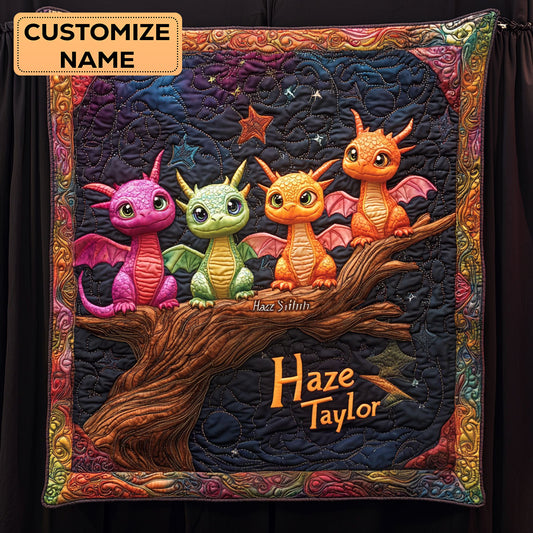 Dreamy Dragon Sky WN1807039CL Personalized Baby Quilt
