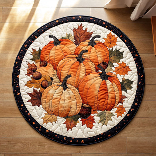 Rustic Autumn WY1808045CL Quilted Round Mat