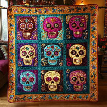 Whimsical Skulls WY1108033CL Quilt