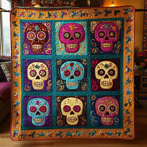 Whimsical Skulls WY1108033CL Quilt