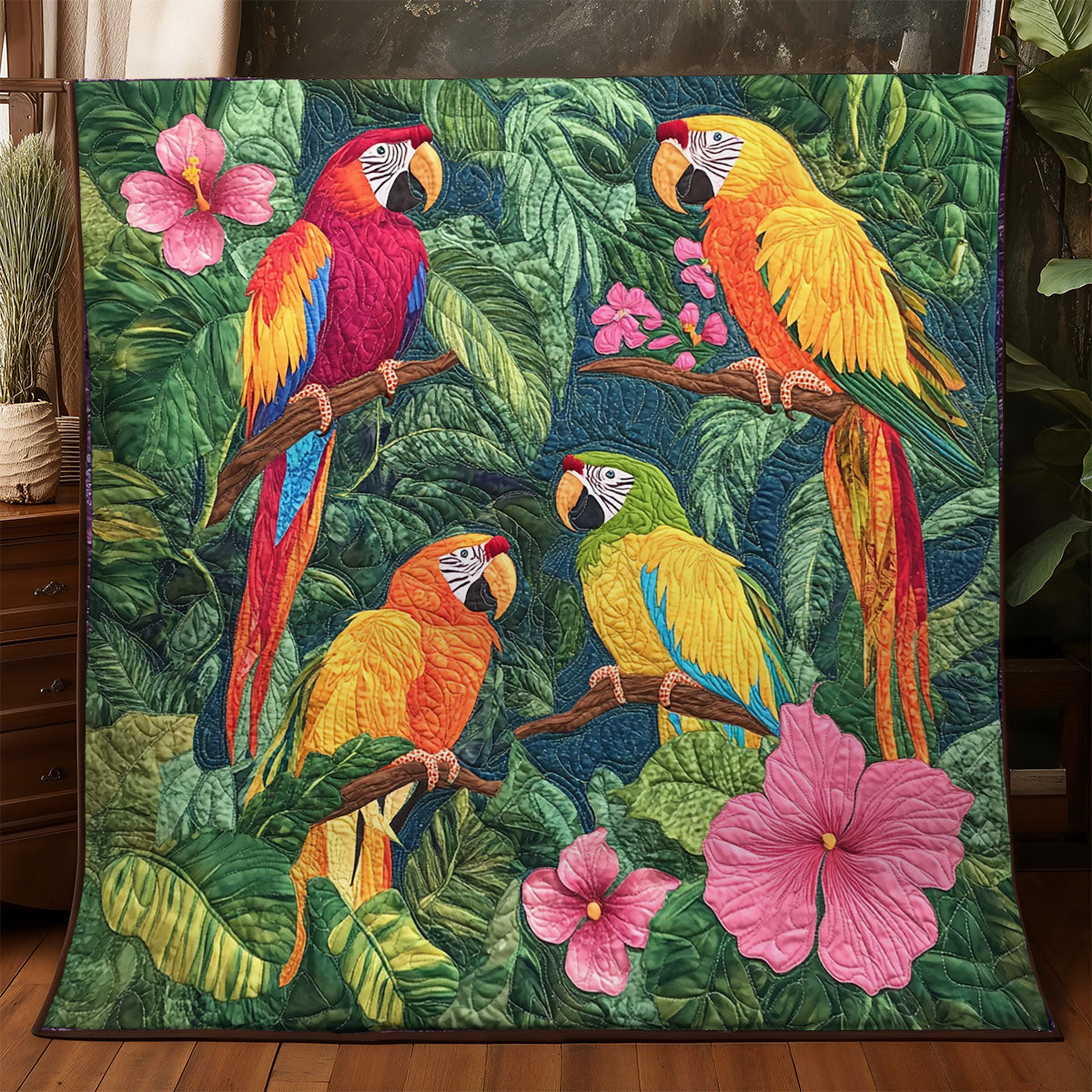 Tropical Of Parrot WX1306049CL Quilt