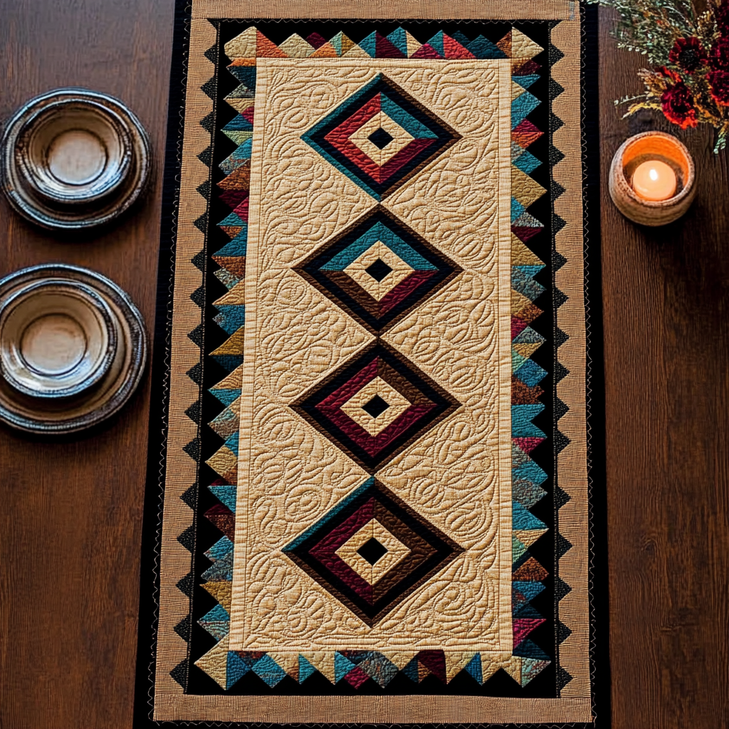Native American XR2204001CL Quilted Table Runner