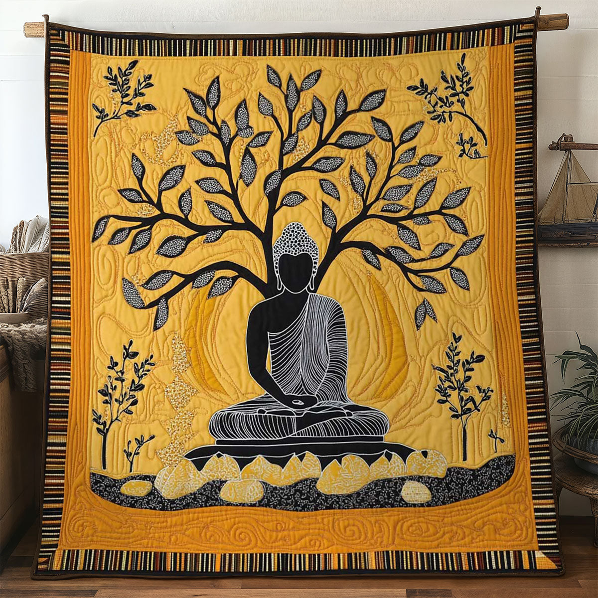 Golden Buddha WN1604023CL Quilt