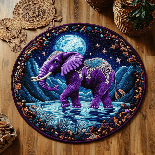 Celestial Elephant WY3006024CL Quilted Round Mat
