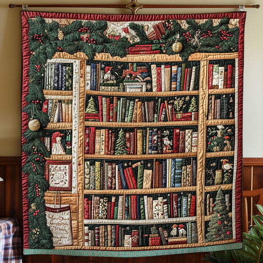 Bookshelf Christmas WX1812004CL Quilt