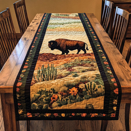 Native Bison WJ0705016CL Quilted Table Runner