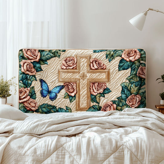 Sacred Rose Cross KL2412015CL Quilted Headboard Slipcover