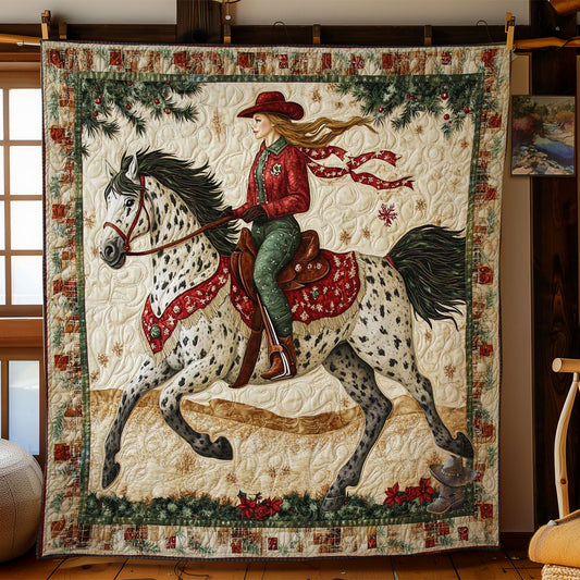 Cowgirl’s Christmas Horse WN2911036CL Quilt