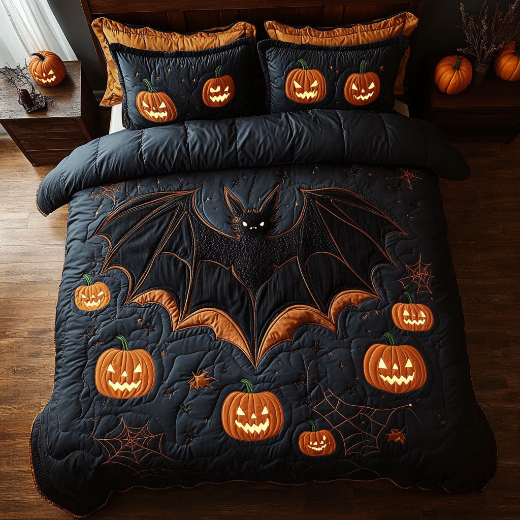 Bat Pumpkin Glow CW2208011CL Duvet Cover Set