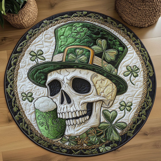 Irish Skull WN2608052CL Quilted Round Mat