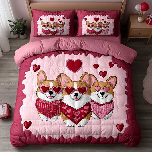 Corgi Valentine Heart WN0201018CL Duvet Cover Set