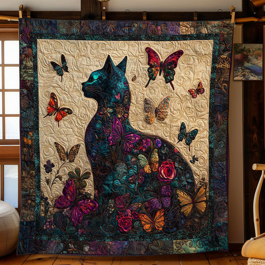 Cat Among Blooms WN2403013CL Quilt