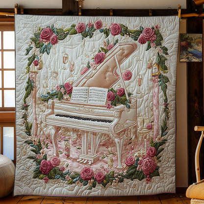 Pink White Piano WY0801045CL Quilt