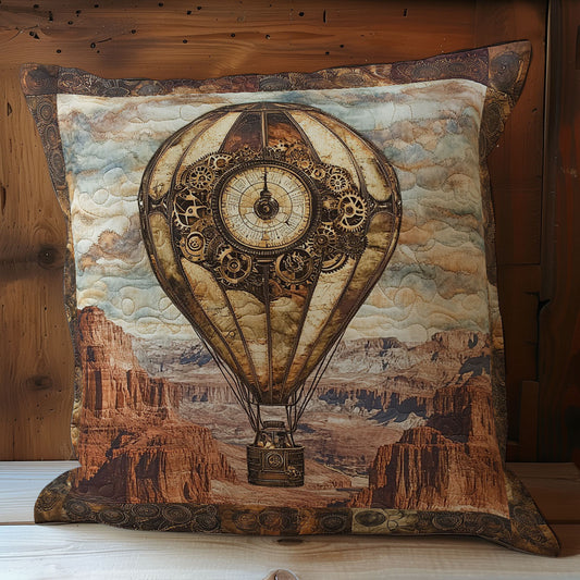 Hot Air Balloon In Canyon WY2401015CL Quilt Pillow Case