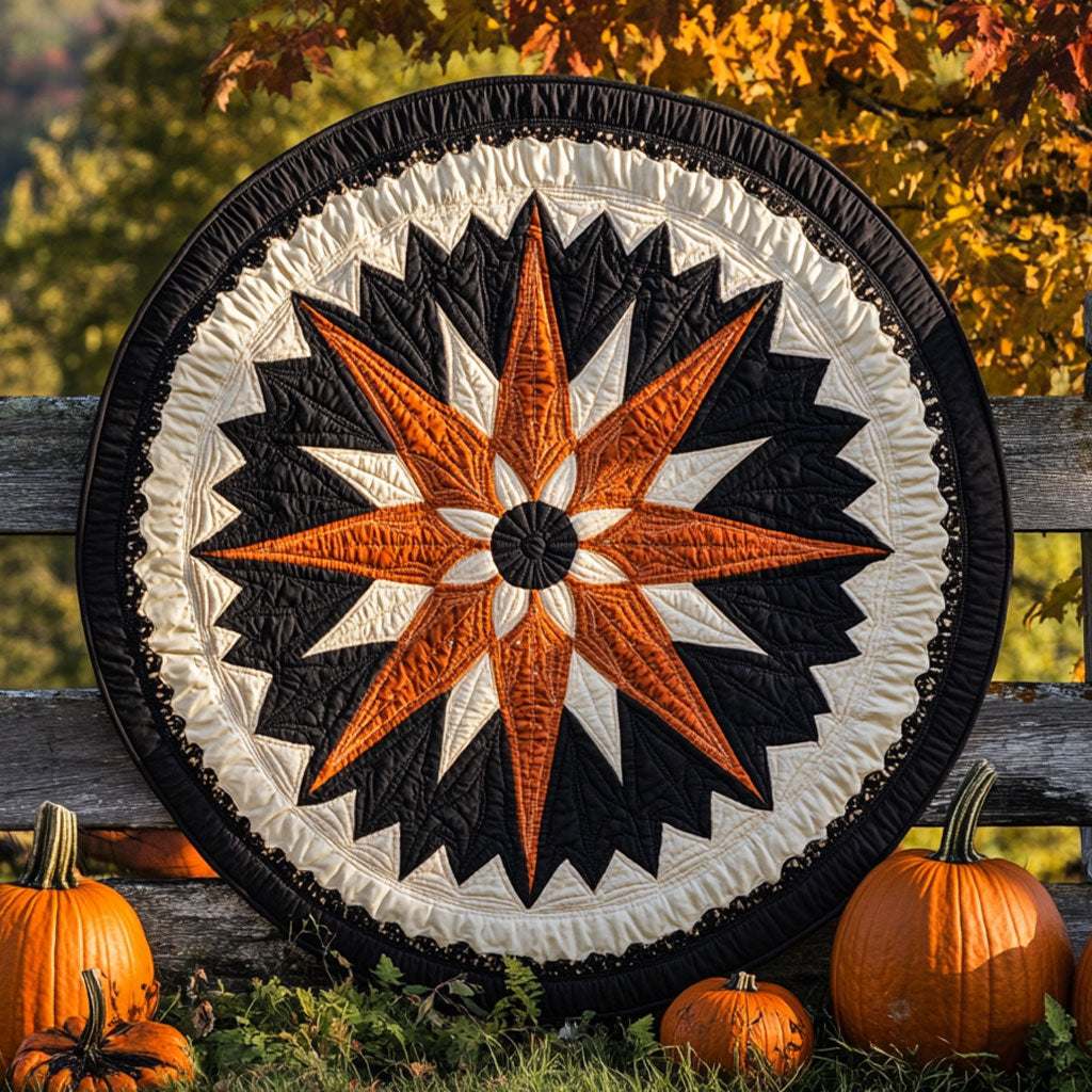 Sacred Mandala Star WN1009032CL Quilted Round Mat