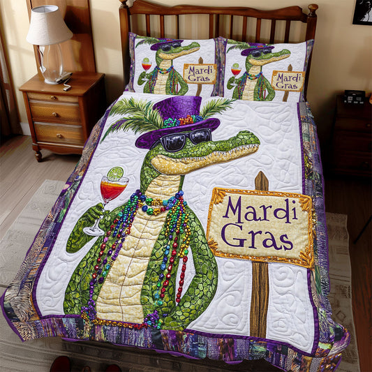 Crocodile Mardi Grass WX1812061CL Duvet Cover Set