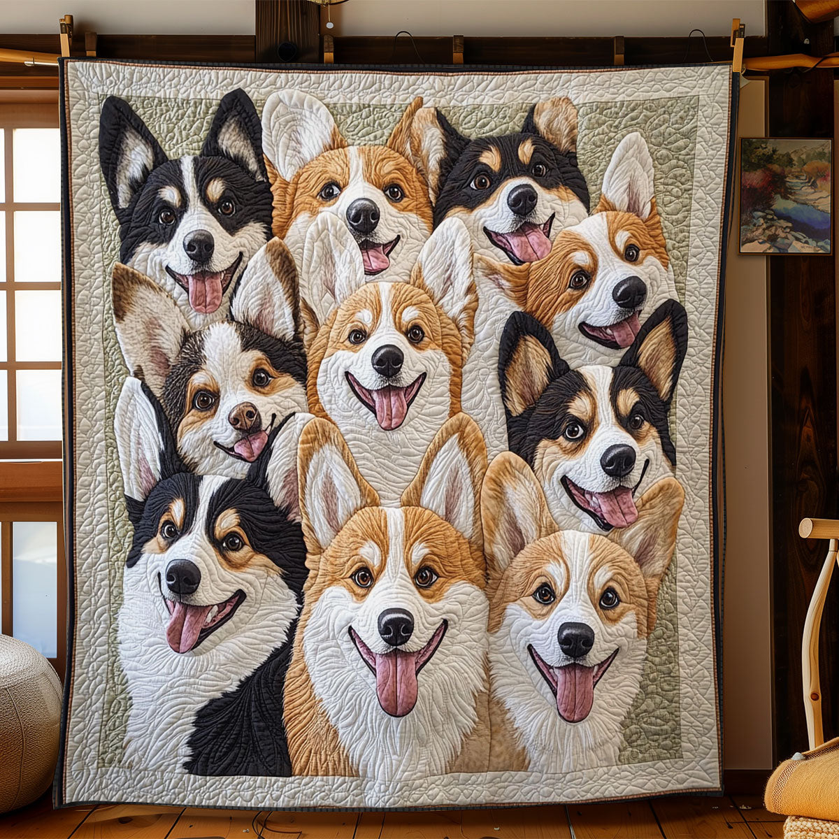 Corgi Friends CP1411006CL Quilt