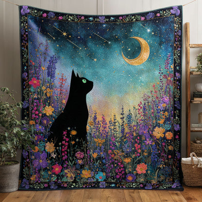 Floral Cat Night CW0701041CL Quilt