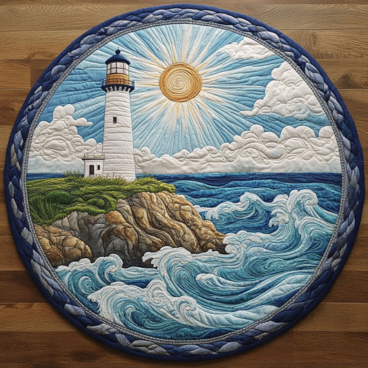 Lighthouse Sea WX2904026CL Quilted Round Mat