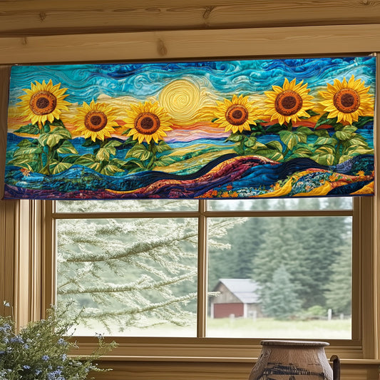 Meadow Of Sunflower WY2904076CL Quilted Valance