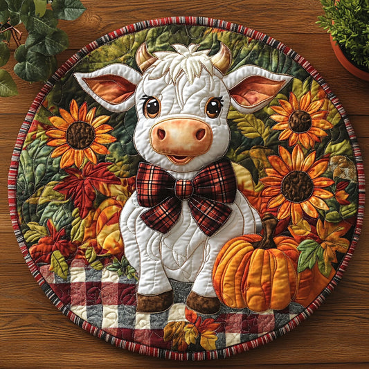 Playful Cow CW1205099CL Quilted Round Mat