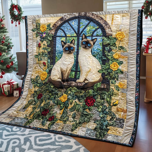 Lovely Siamese Roses WP0212023CL Quilt