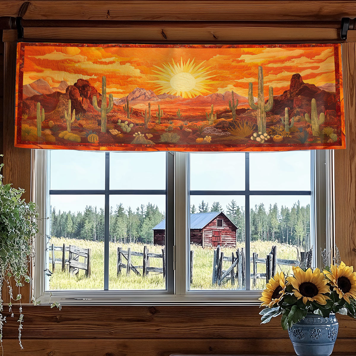 Cactus Dust WN1106008CL Quilted Valance