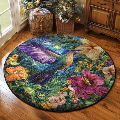 Beautiful Hummingbird WJ2403030CL Quilted Round Mat