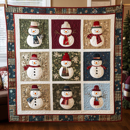 Happy Hatted Snowmen LT2911016CL Quilt
